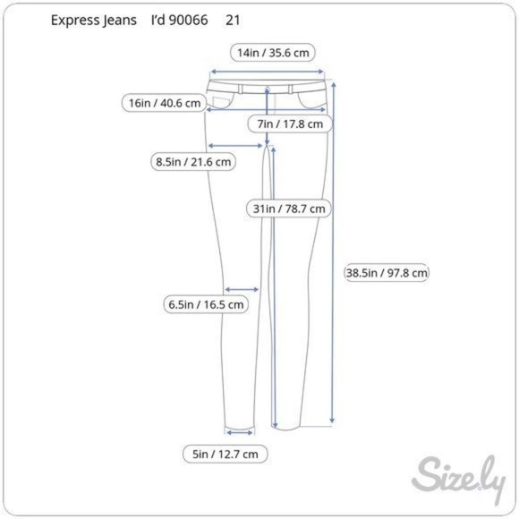 Express Womans Misses 21 Dark Wash Skinny Jeans with Embroidery on back pockets - Picture 3 of 9